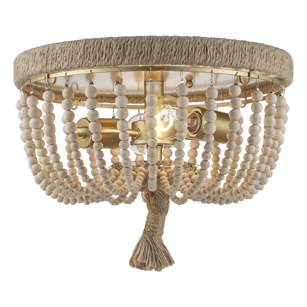 2LT FLUSH-TWINE+WOOD BEADS-AG