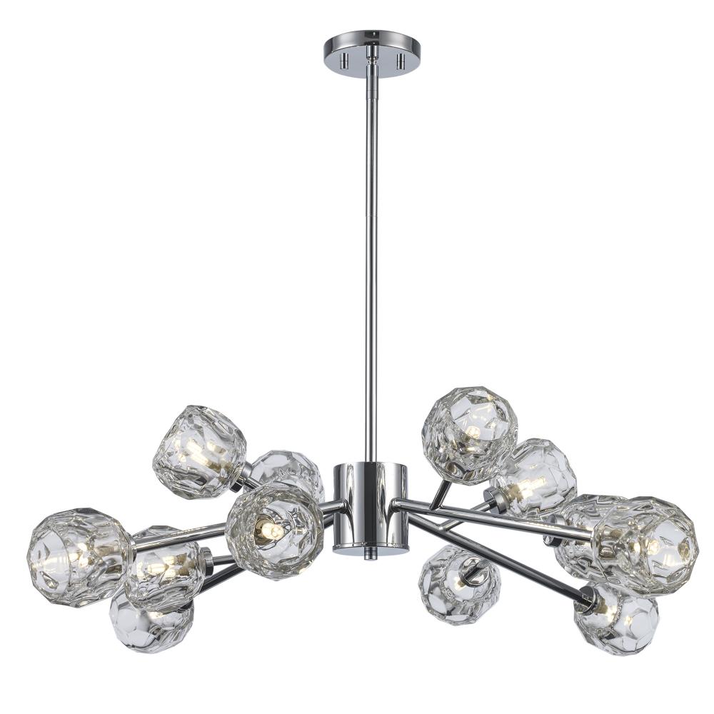 12LT PENDANT-CRYSTAL SHADE-PC