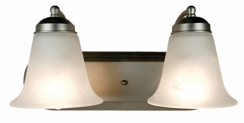 2LT BATH-MRBLZD/BELL GLASS