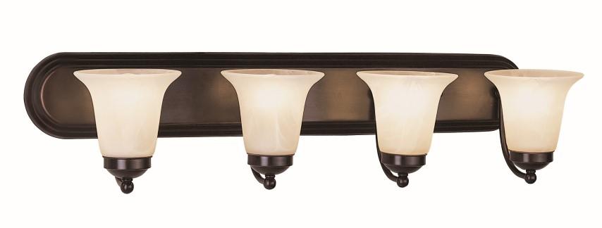 4LT BATH-MRBLZD/BELL GLASS