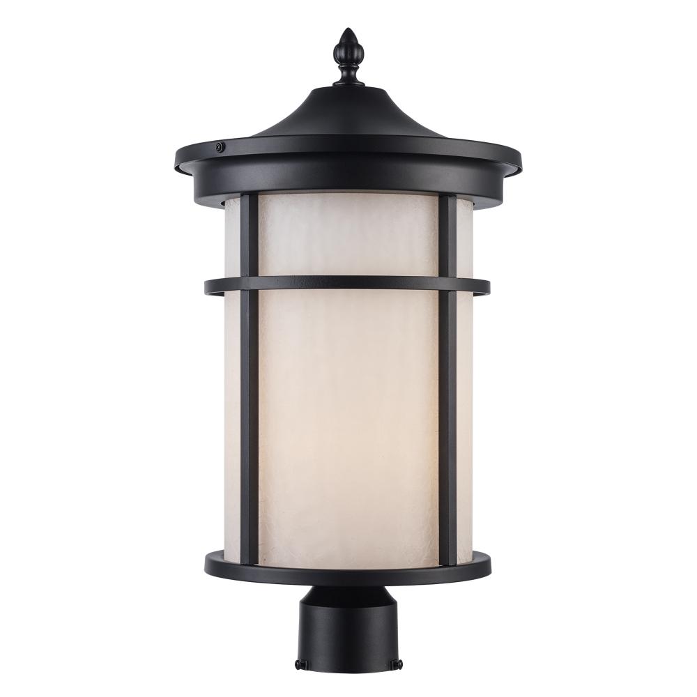 1LT POST LANTERN-LG-CRACKELD W