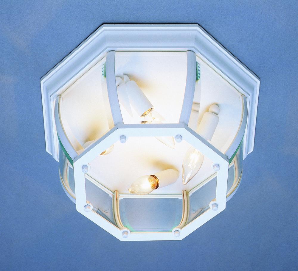 4LT  BENT GLASS FLUSHMOUNT