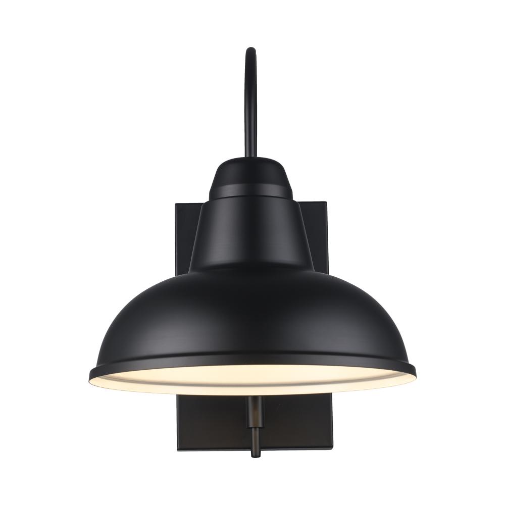 1LT WALL-MED-BK W/BK SHADE