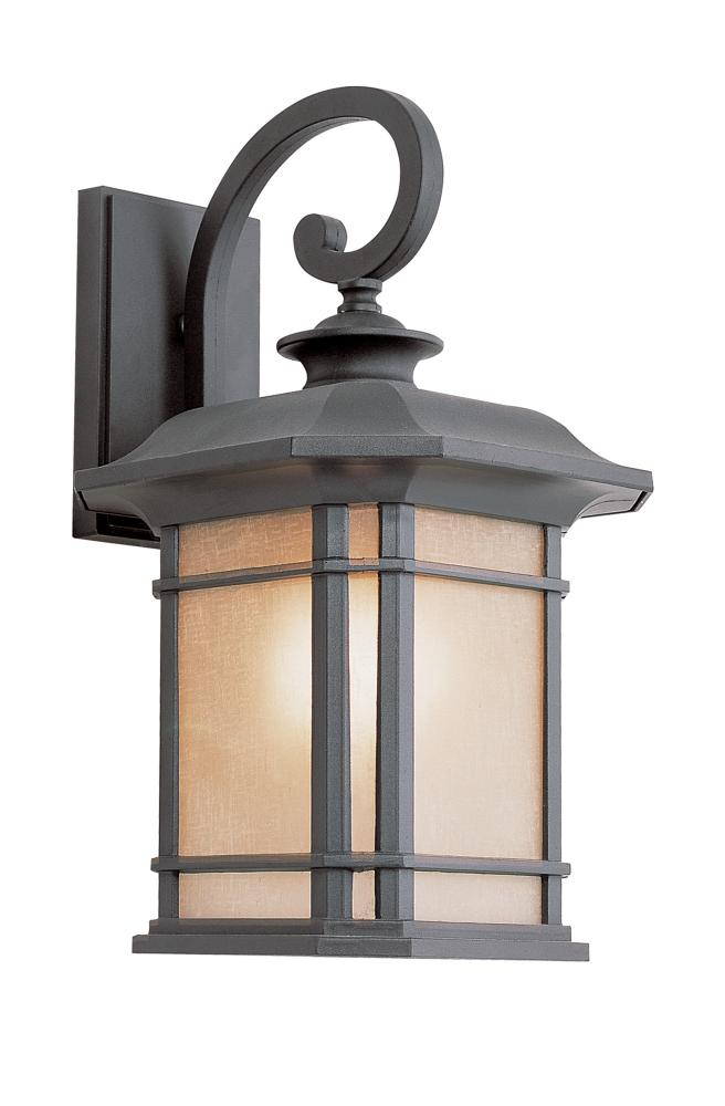 1LT WALL-MED-OUTD-LINEN GLASS