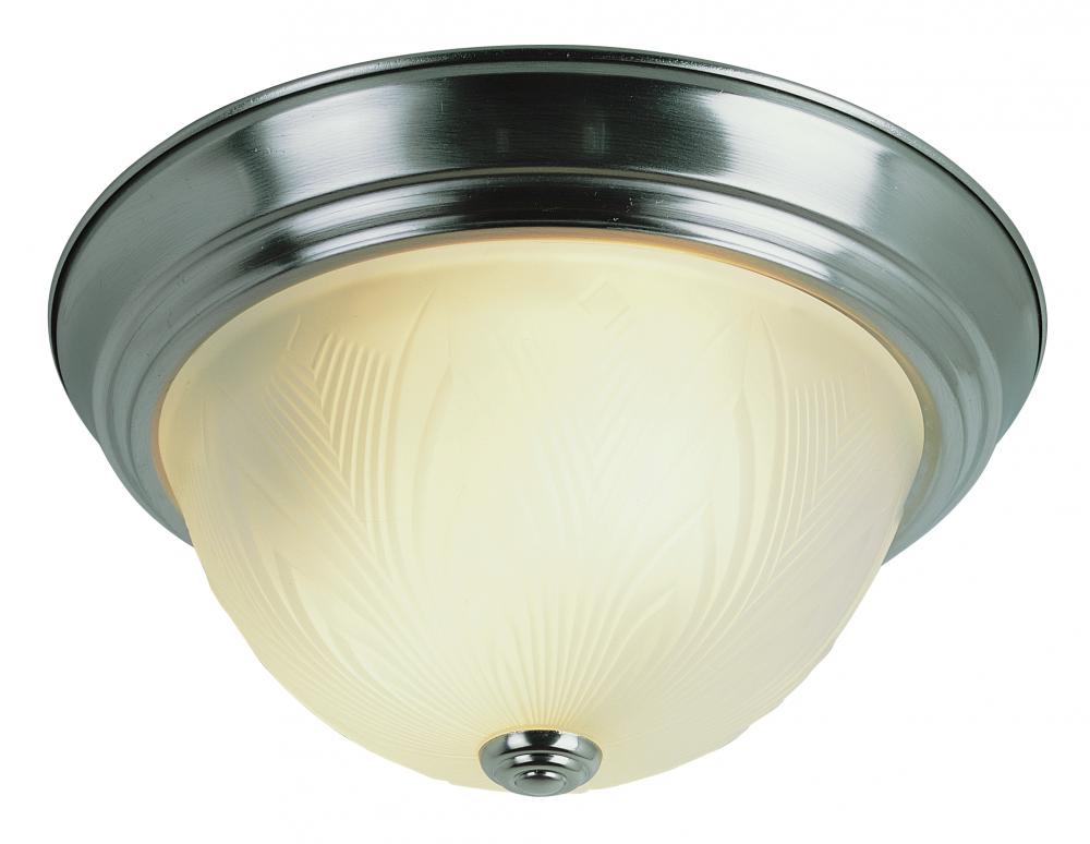 2LT FLUSH-SML-LEAF FROST GLASS