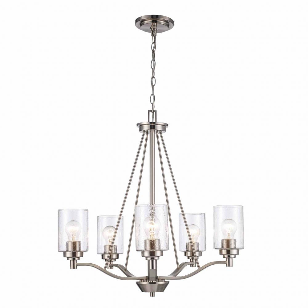 5LT CHANDELIER-DOUBLE DISK-BN-
