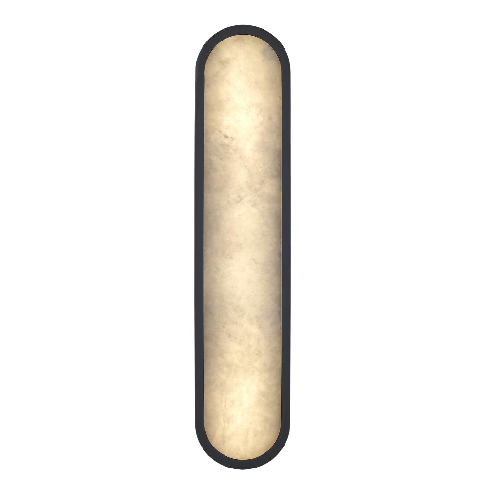 22' ALABASTER CIRCLR SCONCE-BK