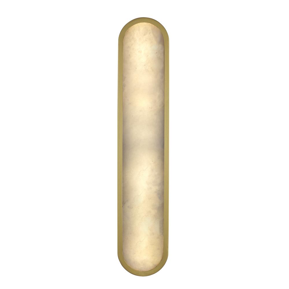 24" ALABASTER CIRCLR SCONCE-AG