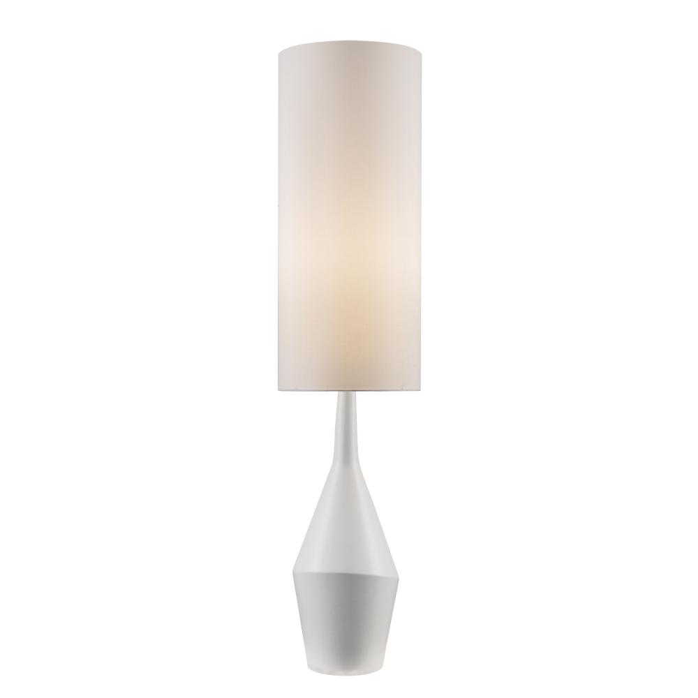 TABLE LAMP CERAMIC VASE-WH
