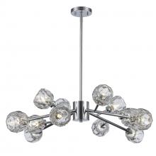 Trans Globe 11669 PC - 12LT PENDANT-CRYSTAL SHADE-PC