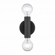 Trans Globe 22300 BK - 2LT VANITY-6" INDUS. KNURLED P