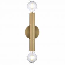 Trans Globe 22302 AG - 2LT VANITY-12" INDUS. KNURLED
