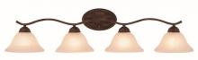 Trans Globe 2828 ROB - 4LT BATHBAR-WAVE-MRBLZD GLS