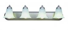 Trans Globe 3504 BN - 4LT BATH-MRBLZD/BELL GLASS