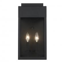 Trans Globe 51520 BK - 2LT WALL-FLAT TOP-SML-BK