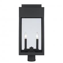 Trans Globe 51524 BK - 2LT POST TOP-FLAT TOP-MED-BK