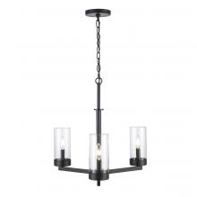 Trans Globe 71735-3 BK - 3LT CHAND-CANDEL-CLEAR GLASS-B