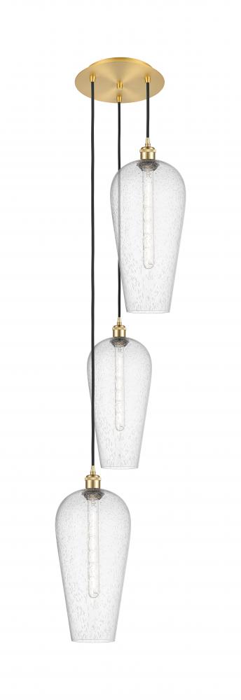 Chelsea - 3 Light - 15 inch - Polished Chrome - Cord Hung - Multi Pendant