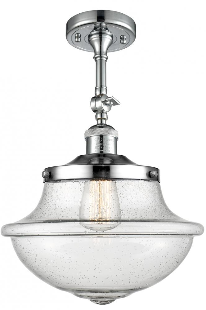 Oxford - 1 Light - 12 inch - Polished Chrome - Adjustable Semi-Flush Mount