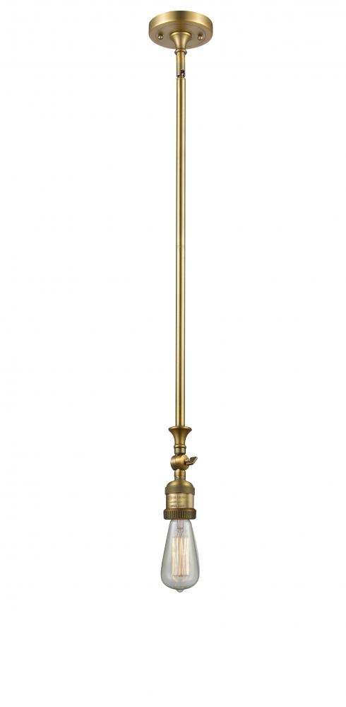Bare Bulb - 1 Light - 3 inch - Brushed Brass - Stem Hung - Adjustable Mini Pendant
