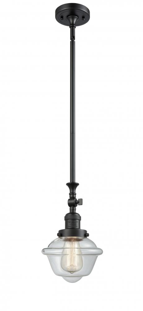 Oxford - 1 Light - 7 inch - Matte Black - Stem Hung - Adjustable Mini Pendant