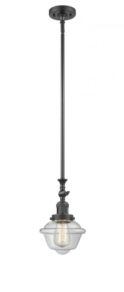 Oxford - 1 Light - 7 inch - Oil Rubbed Bronze - Stem Hung - Adjustable Mini Pendant