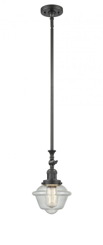 Oxford - 1 Light - 7 inch - Oil Rubbed Bronze - Stem Hung - Adjustable Mini Pendant