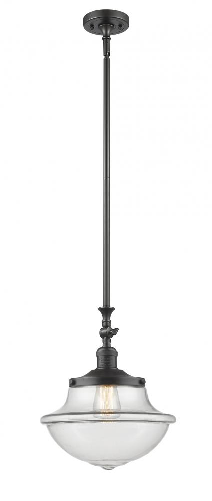 Oxford - 1 Light - 12 inch - Oil Rubbed Bronze - Stem Hung - Adjustable Mini Pendant