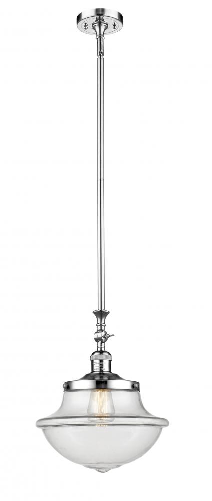 Oxford - 1 Light - 12 inch - Polished Chrome - Stem Hung - Adjustable Mini Pendant