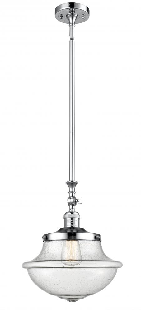 Oxford - 1 Light - 12 inch - Polished Chrome - Stem Hung - Adjustable Mini Pendant