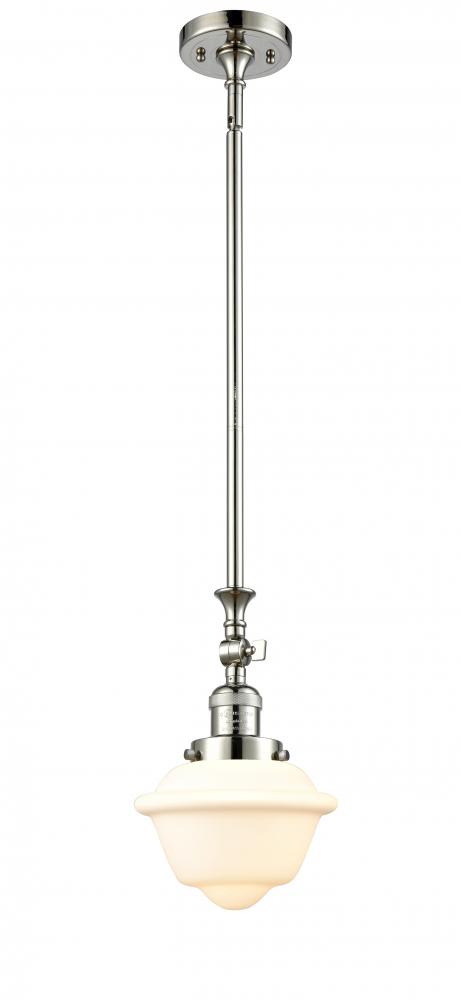 Oxford - 1 Light - 7 inch - Polished Nickel - Stem Hung - Adjustable Mini Pendant