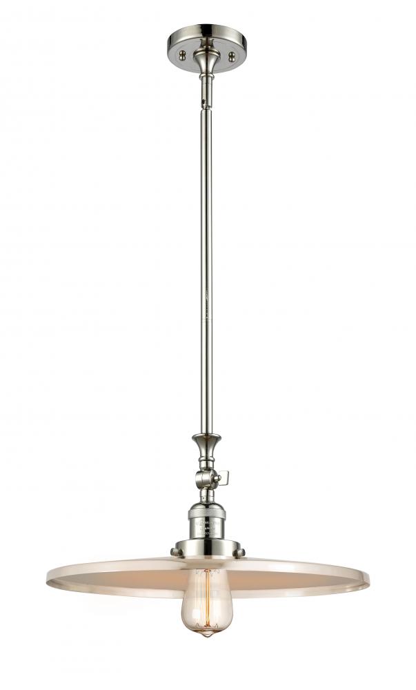 Appalachian - 1 Light - 16 inch - Polished Nickel - Stem Hung - Adjustable Mini Pendant