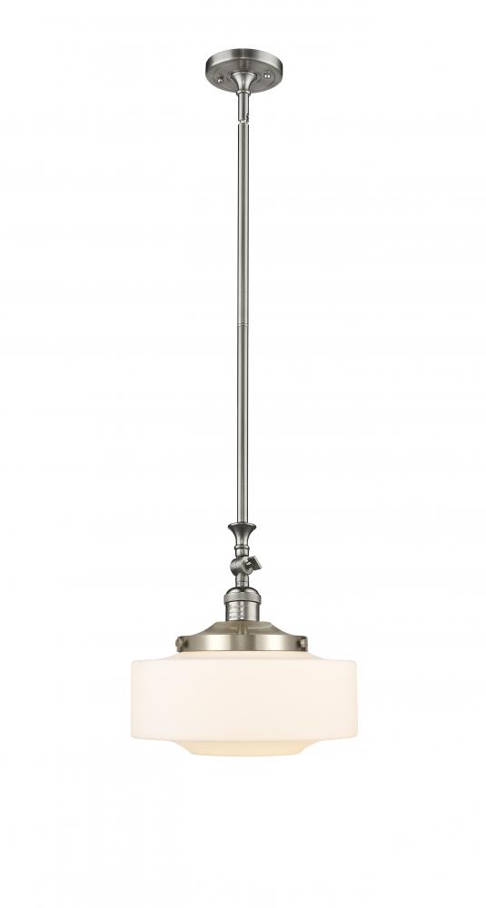 Bridgeton - 1 Light - 12 inch - Brushed Satin Nickel - Stem Hung - Adjustable Mini Pendant