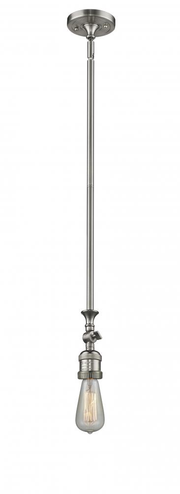 Bare Bulb - 1 Light - 3 inch - Brushed Satin Nickel - Stem Hung - Adjustable Mini Pendant