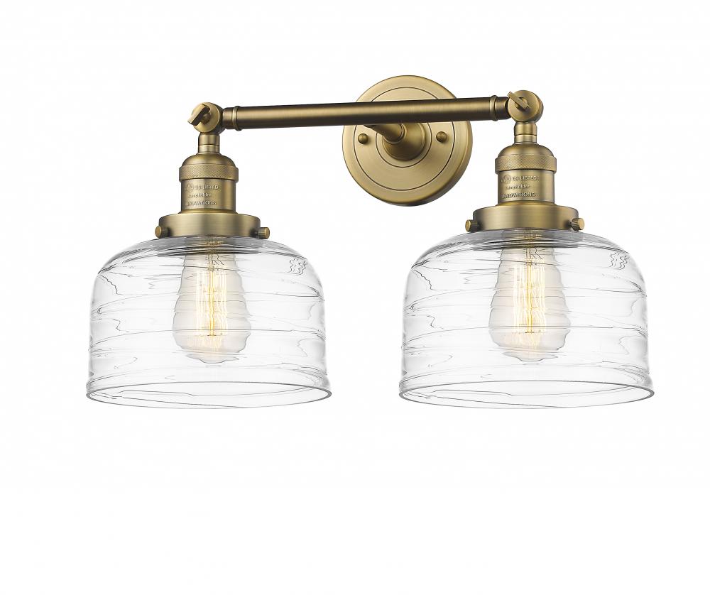 Bell - 2 Light - 19 inch - Brushed Brass - Adjustable Bath Vanity Light