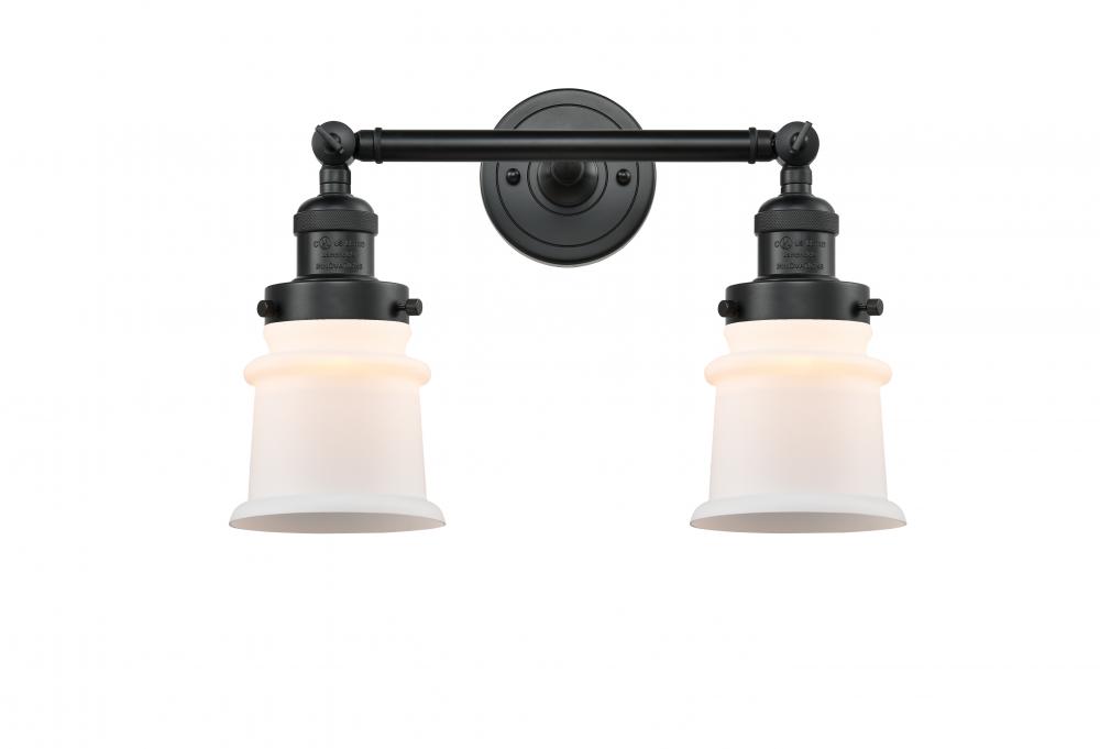 Canton - 2 Light - 17 inch - Matte Black - Adjustable Bath Vanity Light