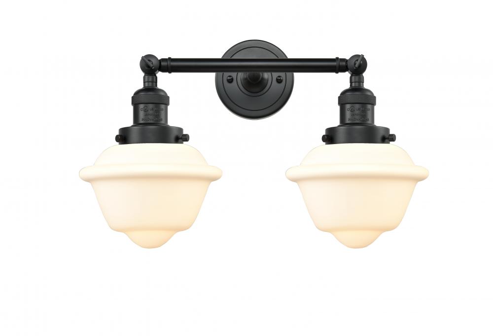 Oxford - 2 Light - 17 inch - Matte Black - Adjustable Bath Vanity Light