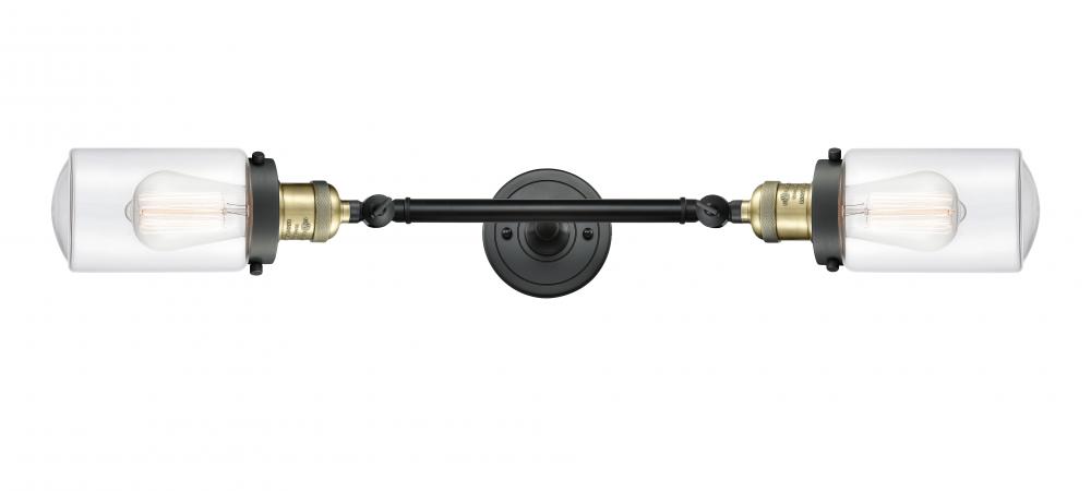 Dover - 2 Light - 5 inch - Black Antique Brass - Adjustable Bath Vanity Light