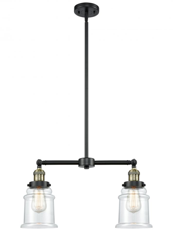 Canton - 2 Light - 21 inch - Black Antique Brass - Stem Hung - Adjustable Island Light