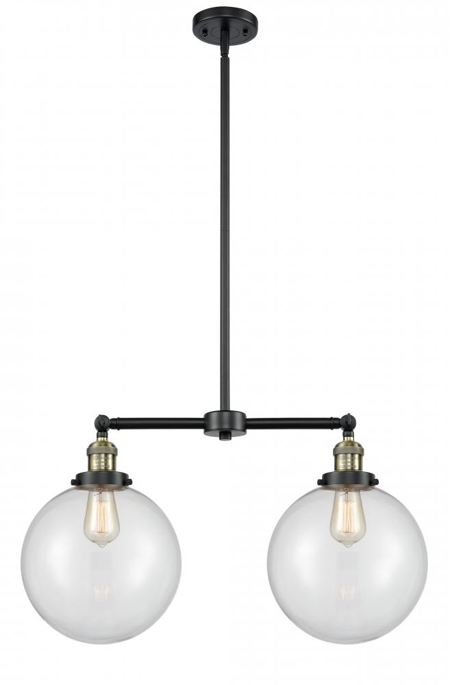 Beacon - 2 Light - 25 inch - Black Antique Brass - Stem Hung - Adjustable Island Light