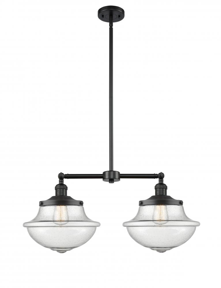 Oxford - 2 Light - 25 inch - Matte Black - Stem Hung - Adjustable Island Light