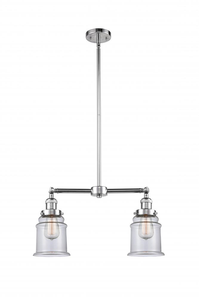 Canton - 2 Light - 21 inch - Polished Chrome - Stem Hung - Adjustable Island Light