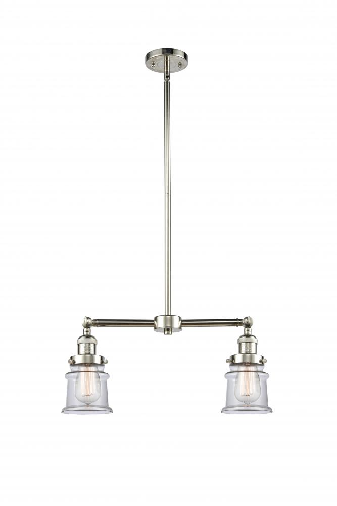 Canton - 2 Light - 21 inch - Polished Nickel - Stem Hung - Adjustable Island Light