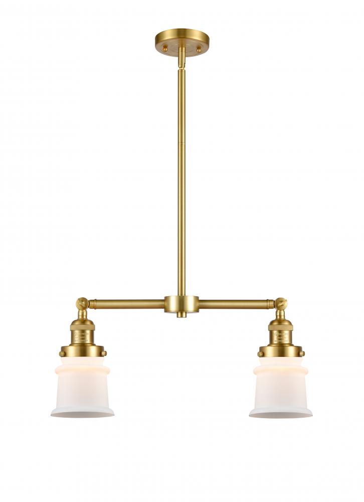 Canton - 2 Light - 21 inch - Satin Gold - Stem Hung - Adjustable Island Light