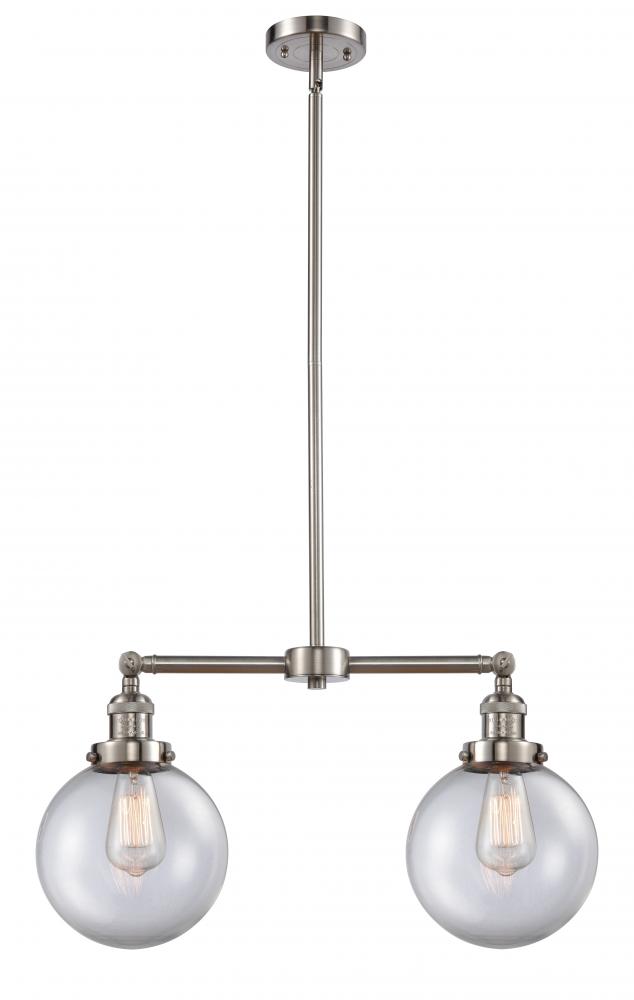 Beacon - 2 Light - 25 inch - Brushed Satin Nickel - Stem Hung - Adjustable Island Light