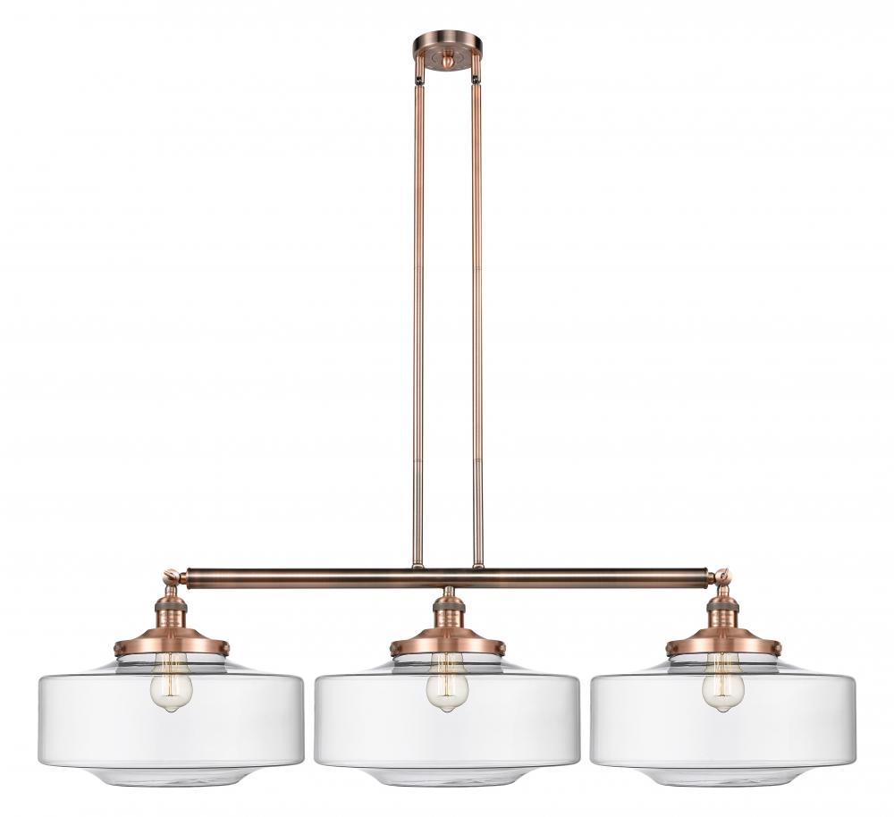 Bridgeton - 3 Light - 50 inch - Antique Copper - Stem Hung - Adjustable Island Light