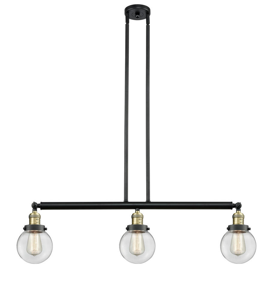 Beacon - 3 Light - 39 inch - Black Antique Brass - Stem Hung - Adjustable Island Light