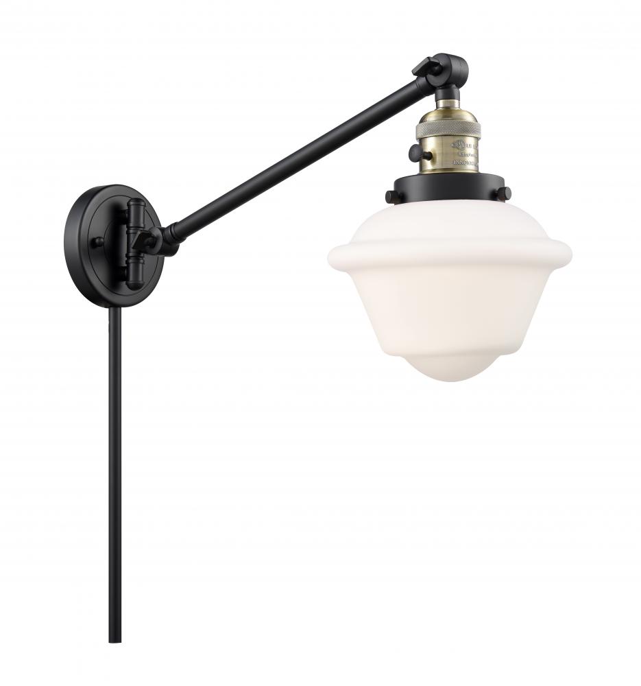 Oxford - 1 Light - 8 inch - Black Antique Brass -Adjustable Swing Arm