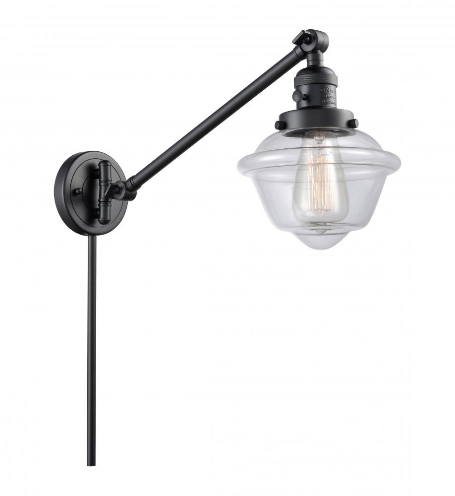 Oxford - 1 Light - 8 inch - Matte Black -Adjustable Swing Arm