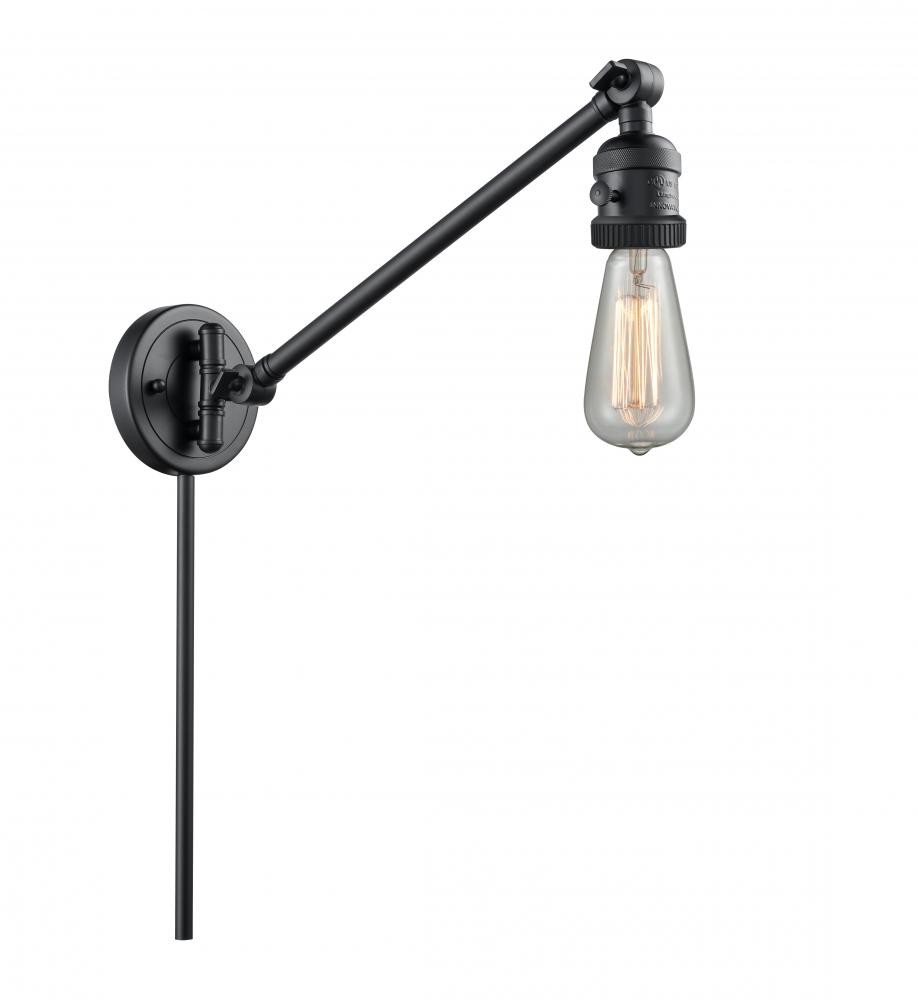 Bare Bulb - 1 Light - 5 inch - Matte Black -Adjustable Swing Arm